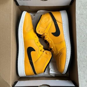 Jordan Yellow and Black Sneakers